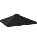 Outsunny gazebo roof replacement UV50+ Waterproof 3x3(m) Black