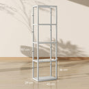 HOMCOM LED Floor Lamp with Glass Shelves, Dimmable Room Lamp