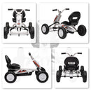 AIYAPLAY Pedal Go Kart, Go Kart For Kids Ages 2-5 Years, White
