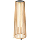 Outsunny Garden Solar Powered Lights Woven Wicker Lantern Auto On/Off, Beige