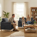 HOMCOM Accent Chair with Metal Legs and Spring Dark Grey
