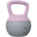SPORTNOW Kettlebell w/ Soft Body and Non-Slip Handle, Purple and Grey