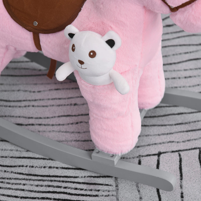 HOMCOM Children's Rocking Horse - Pink