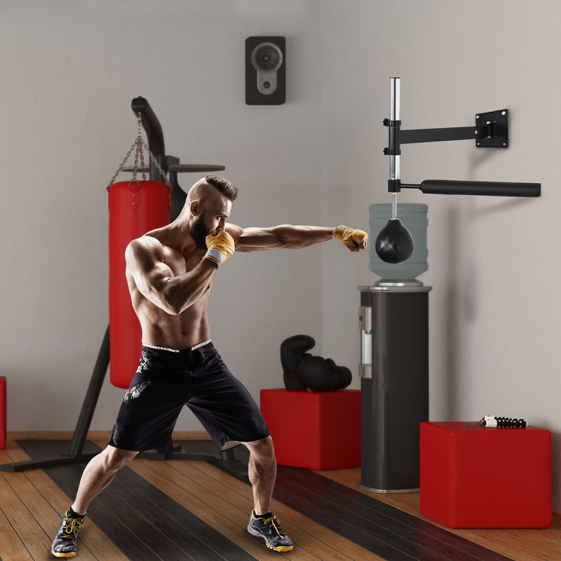 HOMCOM Adjustable Speed Bag Wall Mount, Boxing Equipment