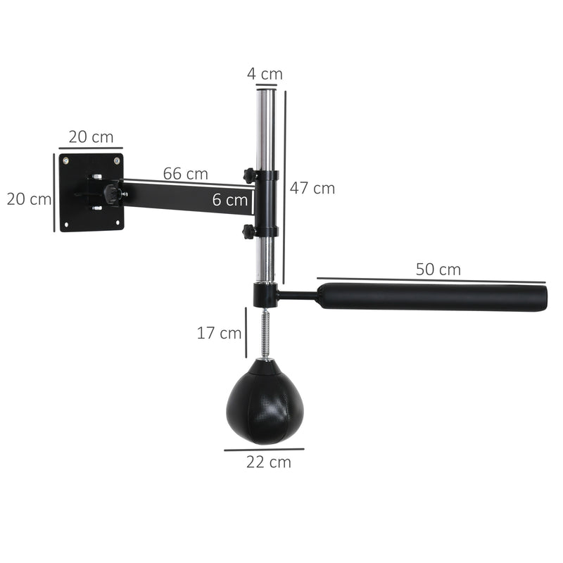 HOMCOM Adjustable Speed Bag Wall Mount, Boxing Equipment