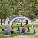 Outsunny Dome Tent for 6-8 Person Camping Tent w/ Zipped Mesh Doors Lamp Hook