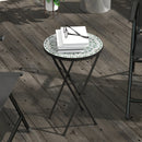 Outsunny Mosaic Garden Table, 35.5cm Folding Coffee Table, Green