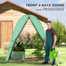 Outsunny Portable Greenhouse Gardening Plant Hot House with 2 Doors, Green