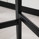 HOMCOM Breakfast Bar Stools Set Of 2 With PU Leather Cover, Wood Legs, Dark Grey