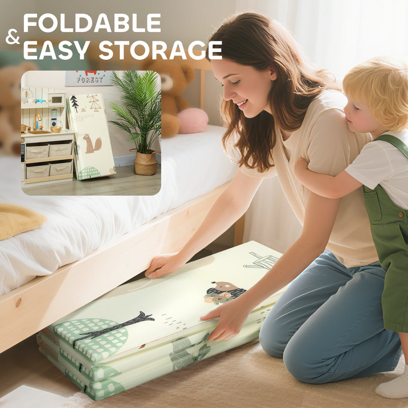 AIYAPLAY Baby Play Mat, Foldable Activity Playmat,