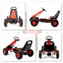 AIYAPLAY Kids Pedal Go Kart With Adjustable Seat, EVA Tyres, Red