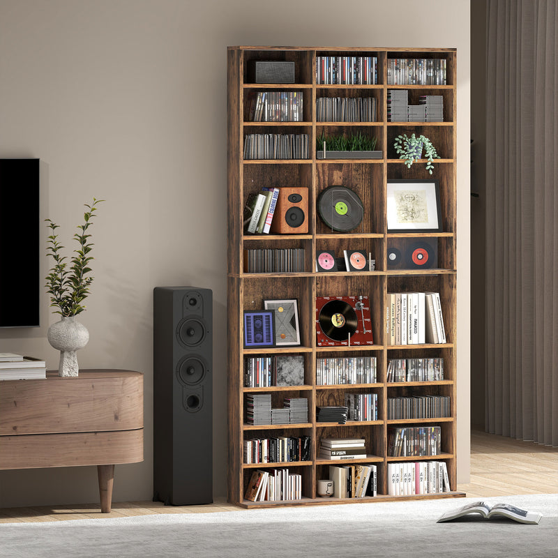 HOMCOM DVD CD Media Storage Rack, Video Display Unit