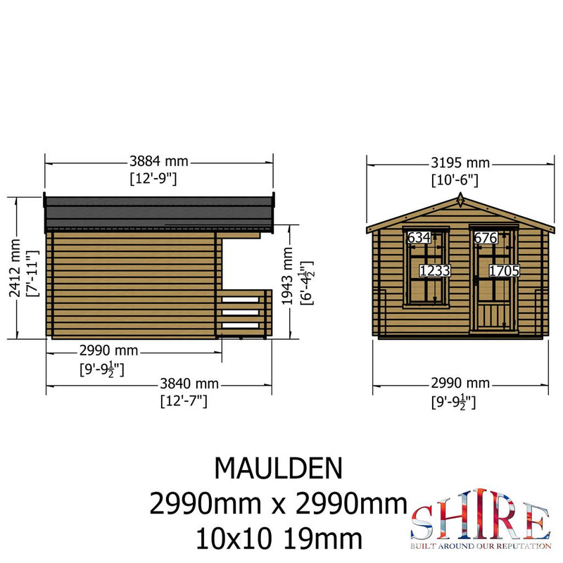 Maulden Log Cabin With Veranda
