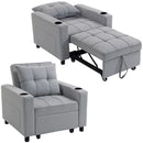 HOMCOM 3-in-1 Sofa Bed, Convertible Sleeper Chair With Adjustable Backrest