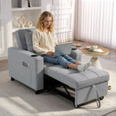 HOMCOM 3-in-1 Sofa Bed, Convertible Sleeper Chair With Adjustable Backrest