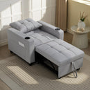 HOMCOM 3-in-1 Sofa Bed, Convertible Sleeper Chair With Adjustable Backrest