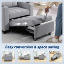 HOMCOM 3-in-1 Sofa Bed, Convertible Sleeper Chair With Adjustable Backrest