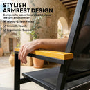 Outsunny Outdoor Sofa With Tempered Glass Top 4 Seater Black