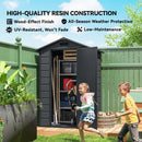 Outsunny 4 X 3 Ft Plastic Small Garden Shed With Lockable Door, Dark Grey