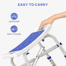 HOMCOM Adjustable Shower Stool With Foot Pads For Elderly Disabled Purple