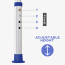 HOMCOM Adjustable Shower Stool With Foot Pads For Elderly Disabled Purple