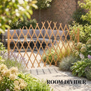 Outsunny Wooden Expanding Fence Panels, 180 x 30 x 103cm, Brown