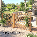 Outsunny Wooden Expanding Fence Panels, 180 x 30 x 103cm, Brown