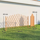 Outsunny Wooden Expanding Fence Panels, 180 x 30 x 103cm, Brown