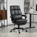 HOMCOM Executive Office Chair, PU Leather Desk Chair With Armrests