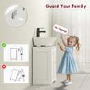 HOMCOM Modern Under Sink Cabinet for Basin without or with Pedestal, White