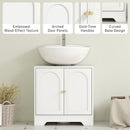 HOMCOM Modern Under Sink Cabinet for Basin without or with Pedestal, White