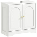 HOMCOM Modern Under Sink Cabinet for Basin without or with Pedestal, White