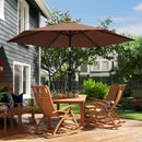 Outsunny 2.6M Garden Parasol Umbrella with Aluminium Pole, Tilt, Crank