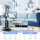 HOMCOM Pedestal Standing Fan With Water Mist Spray 120cm - Black