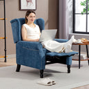 HOMCOM Manual Reclining Armchair Recliner with Footrest Royal Blue