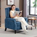 HOMCOM Manual Reclining Armchair Recliner with Footrest Royal Blue
