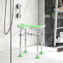 HOMCOM Aluminium Shower Stool for Elderly Disabled Non-Slip Bath Stool