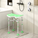 HOMCOM Aluminium Shower Stool for Elderly Disabled Non-Slip Bath Stool