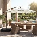 Outsunny 3 m Garden Cantilever Parasol with Sandbag, 360 Degree Rotation