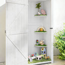 Outsunny Wooden Garden Storage Shed Tool Storage Box, Light Grey
