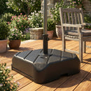 Outsunny Garden Parasol Base with Wheels, Parasol Stand for 38/48 mm Pole
