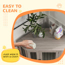 PawHut Dog Crate Furniture w/ Cushion, Door - Walnut Brown