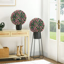 HOMCOM Set Of 2 Artificial Topiary Balls Indoor Outdoor Faux Boxwood Balls