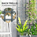 Outsunny Wooden Trellis Planter, Raised Garden Bed with Wheels, Grey