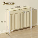 HOMCOM Radiator Cover with Drawer and Vertical Slats Oak