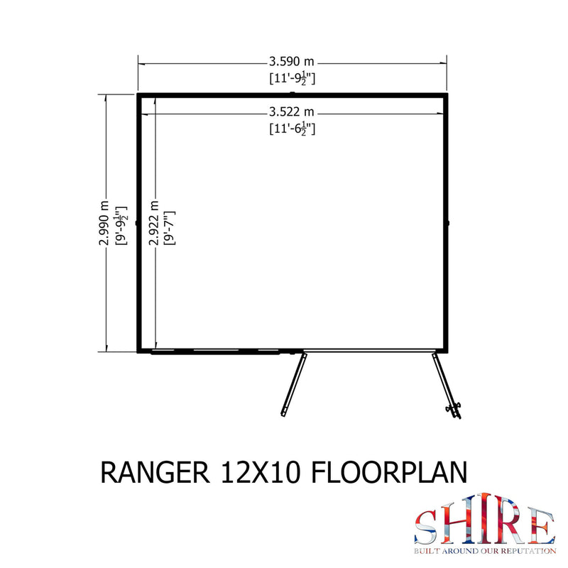 Ranger Pent Shiplap Shed