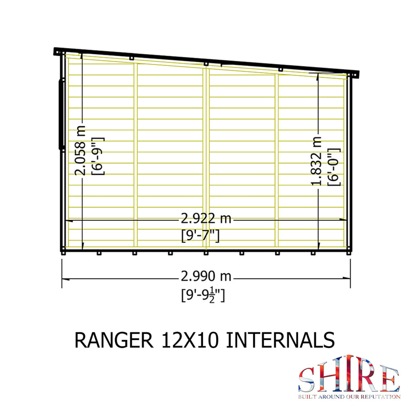 Ranger Pent Shiplap Shed
