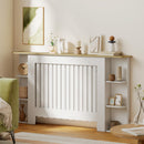 HOMCOM Vertical Slatted Heater Cover for Living Room, White