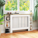 HOMCOM Vertical Slatted Heater Cover for Living Room, White