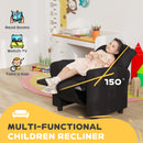 HOMCOM Kids Recliner Chair with Adjustable Backrest and Footrest, Beige